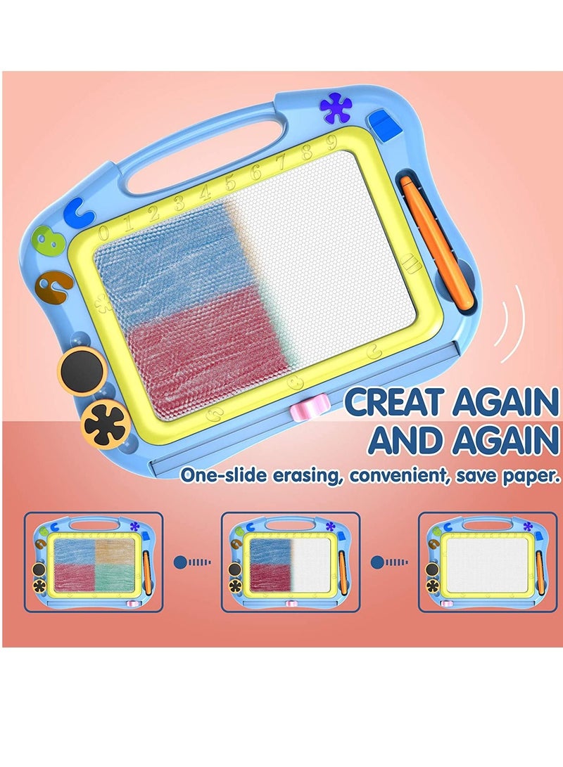 SYOSI Magnetic Drawing Board table with Stamps PenColorful Erasable Magnet Writing Sketching Pad for Toddlers Learning Toys  Education Doodle Toys for 3+ YearOld Kids Birthday Gift - Image 3