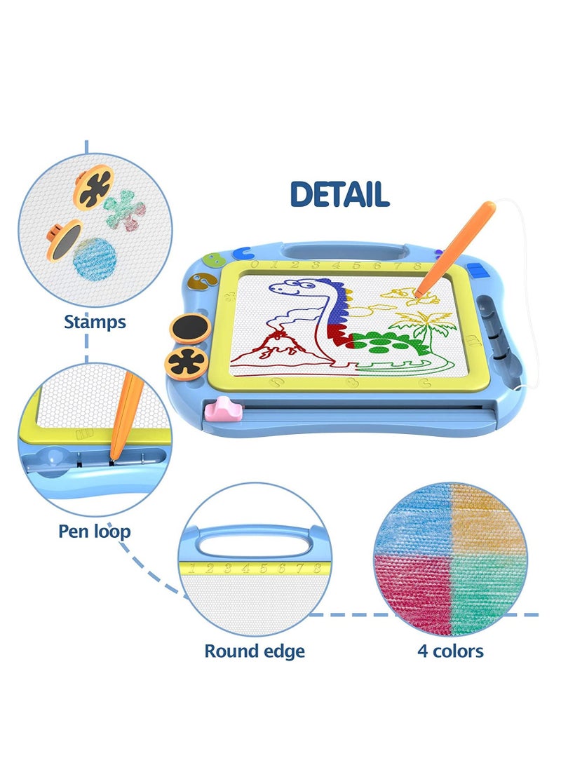 SYOSI Magnetic Drawing Board table with Stamps PenColorful Erasable Magnet Writing Sketching Pad for Toddlers Learning Toys  Education Doodle Toys for 3+ YearOld Kids Birthday Gift - Image 5
