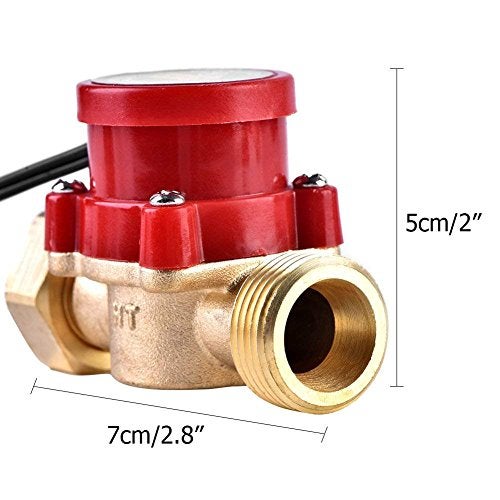 LDEXIN Water Flow Sensor Switch Pipe Boosting Pump Automatic Electronic Pump Control for Shower Low Water Pressure Solar Heater Water Circulation,100W 2-Port 1/2" 3/4" PT Thread - Image 3