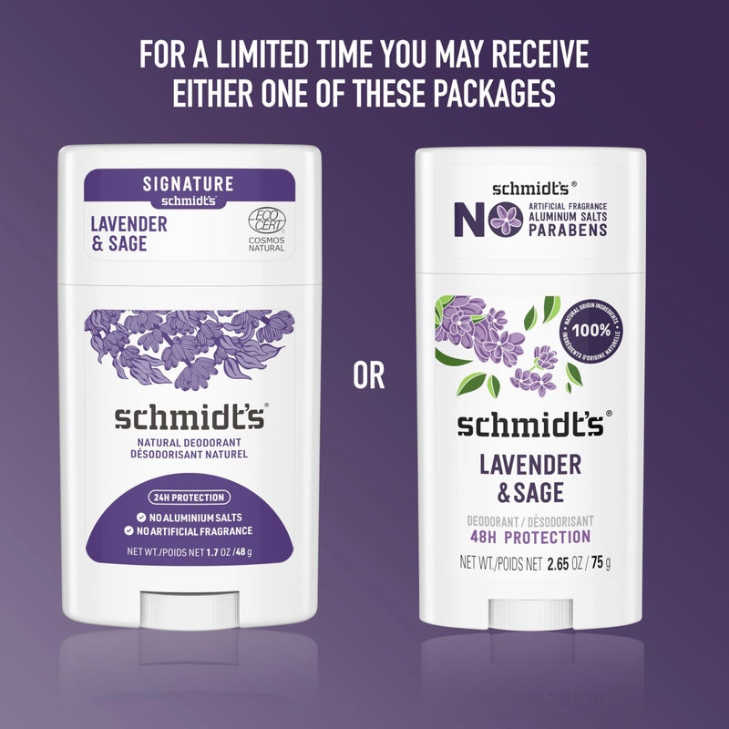 Schmidt's Aluminum-Free Vegan Deodorant Lavender & Sage with 24 Hour Odor Protection, for Women and Men, Natural Ingredients, Cruelty-Free, 2.65 oz - Image 4
