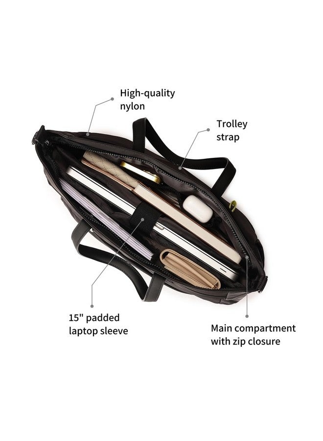 Fastrack WorkEase All-Day Laptop Tote | 15" Laptop Compatibility | Made with Nylon for Durability | Workwear Bags for Women | College Bags with Laptop - Image 4