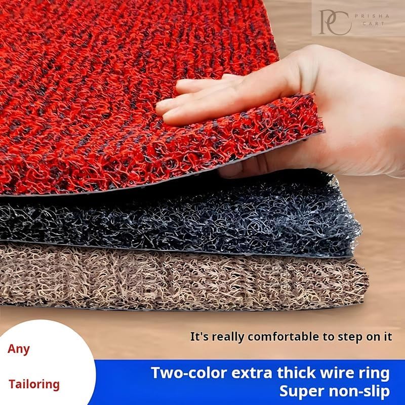 VNQ! Cushion Noodle Mat for Home Entrance, Heavy Indoor Outdoor Anti Slip PVC Floor Mat for Bedroom, Kitchen, for Bathroom, Doors, Office, Door Mat, Bath Mat Colour Red|(2X4 Feet) - Image 5