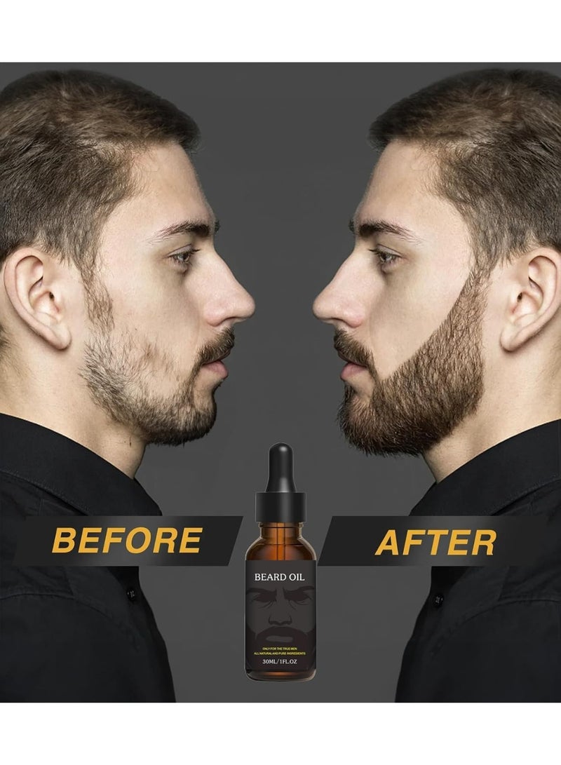 INKEEY Beard Oil, Pure Natural Beard Growth Oil, Beard Moisturizing Softener, Beard Growth Products for Patchy Beard, Fathers Day, Perfect Gifts for Men Husband Boyfriend Dad, with Green Tea Scent (30 ml) - Image 5