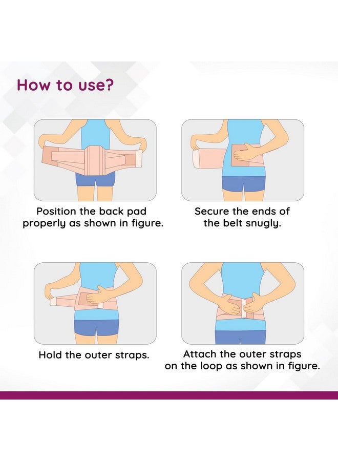حزام فلامنجو القطني العجزي المحيطي لدعم أسفل الظهر وتسكين الآلام وتصحيح الوضع | للرجال والنساء | المقاس - XXL | عبوة من قطعة واحدة | بيج - Image 3