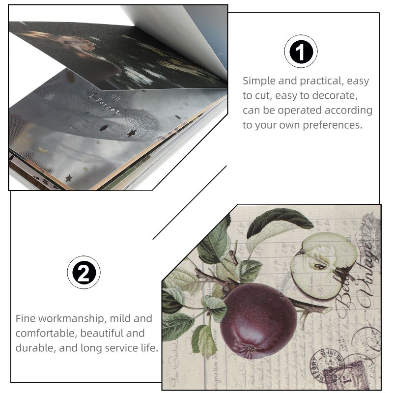3pcs Creative Planner Notebook Household Diary Notebook Collage Background Decorative Notepad Record Book (Random Style) - Image 3