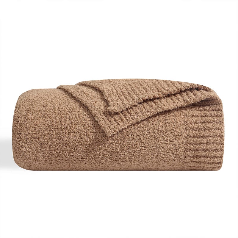 bearberry Super Soft Fluffy Throw Blanket Lightweight Cozy Warm Throw Blankets for Couch Bed Sofa All Season (Camel  53 x71 )