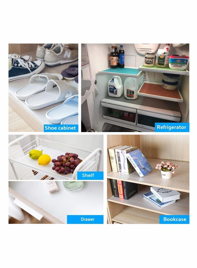 كابتن تيك Shelf Liner, Non-Adhesive EVA Drawer Mat Liner Roll for Bathroom, Kitchen, Desk, Decorative Shelves 17.7×118 Inch Clear - Image 4