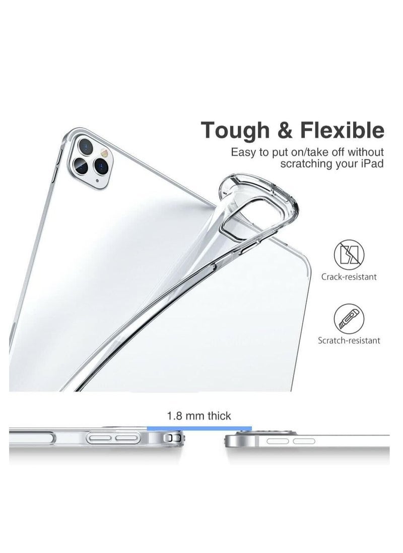 Gravity TPU Crystal Clear Soft Shell Case Cover for iPad Pro 11 inch 2021, 2020, 2018 Back Cover Transparent. - Image 3