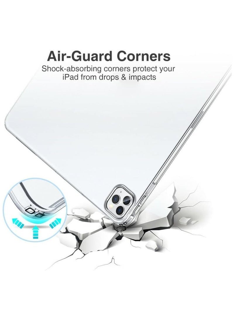 Gravity TPU Crystal Clear Soft Shell Case Cover for iPad Pro 11 inch 2021, 2020, 2018 Back Cover Transparent. - Image 5