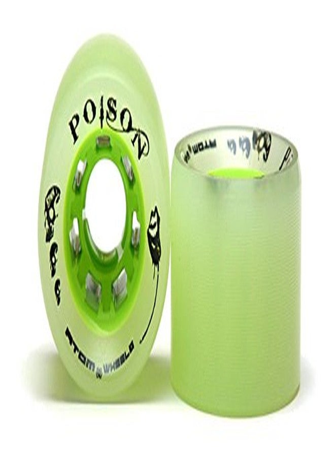عجلات Atom Skates Poison للاستخدام الداخلي/الخارجي/على الأسطح الملساء، مقاس 62x38، لون أخضر، 4 عجلات - Image 2