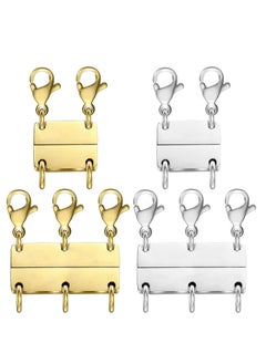 Bukela Multi Necklace Layering Clasps Magnetic Necklace Clasp,Gold and Silver Necklace Separator for Layering Multiple Necklace Clasp for Women  - Image 1
