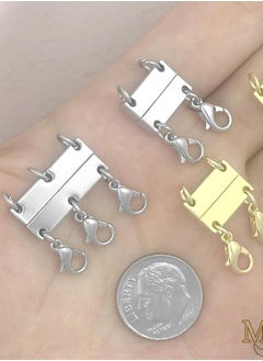 Bukela Multi Necklace Layering Clasps Magnetic Necklace Clasp,Gold and Silver Necklace Separator for Layering Multiple Necklace Clasp for Women  - Image 3
