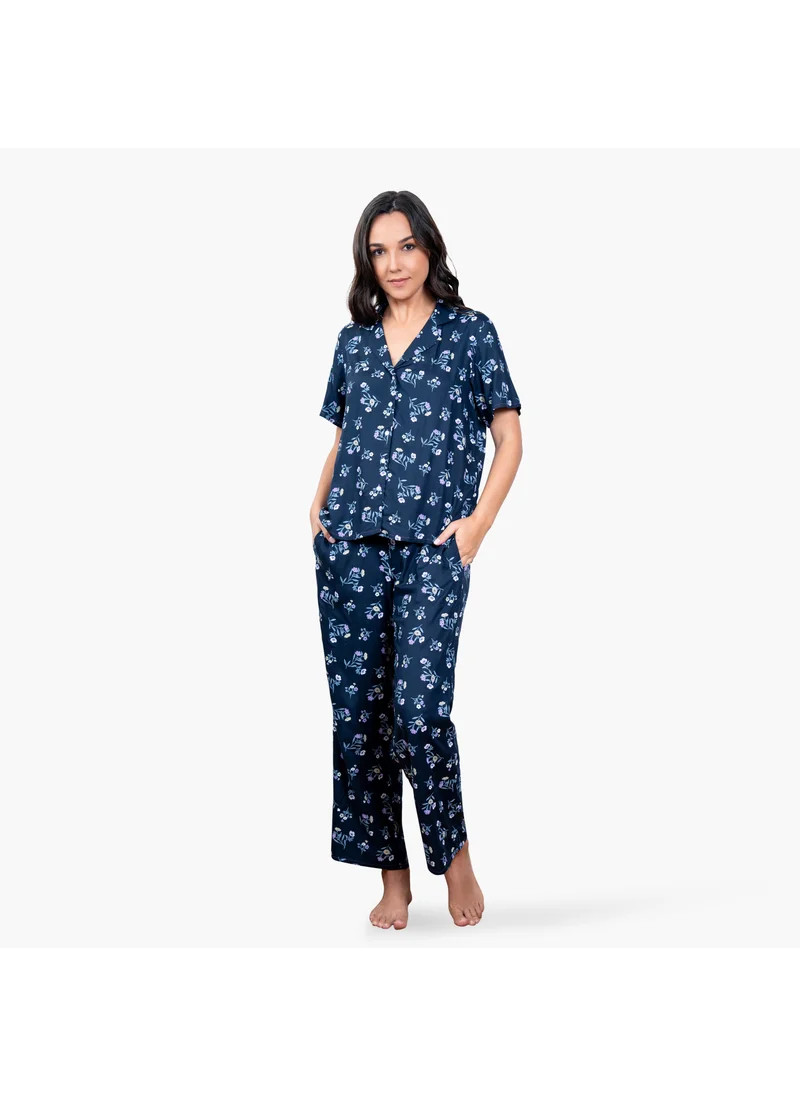 Aadaraya Floral Print Pyjama Set