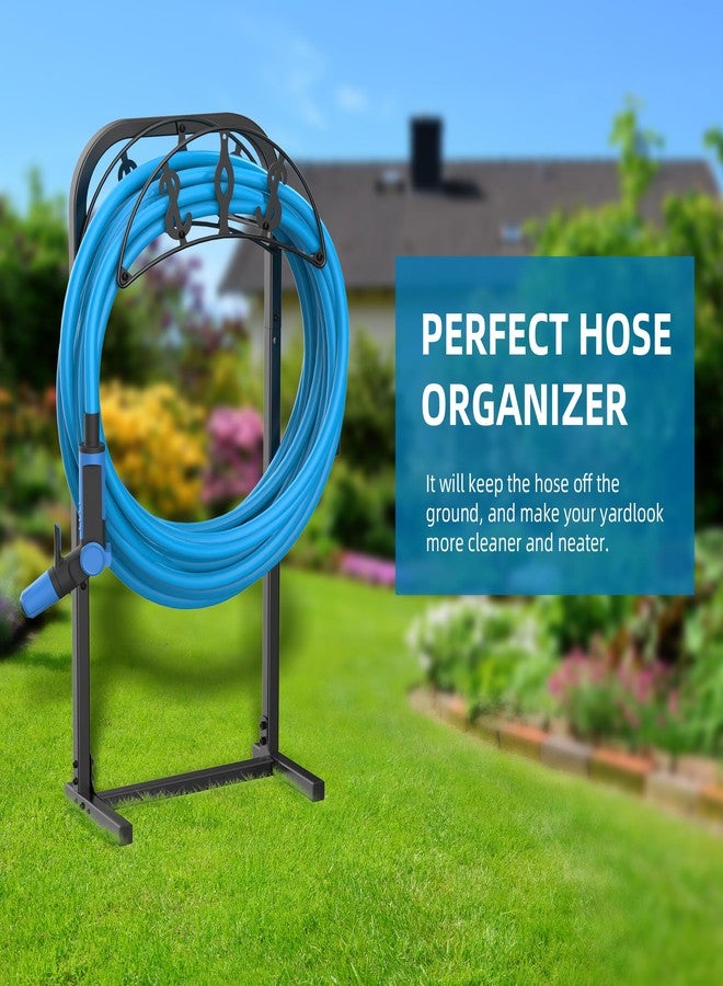 Kesito Garden Hose Holder, Water Hose Holder with 4 Spikes, Hose Reel Holds 150ft Hose, Freestanding, Heavy Duty Hose Stand Hose Hanger Hose Storage Hose Organizer for Outside Lawn Yard - Image 4