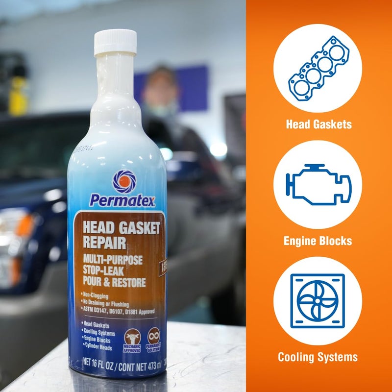 Permatex 30300 Head Gasket Repair - Multi-Purpose Stop-Leak, 16 fl. Oz, Seals Head Gaskets While Preventing Future Leaks - Image 4