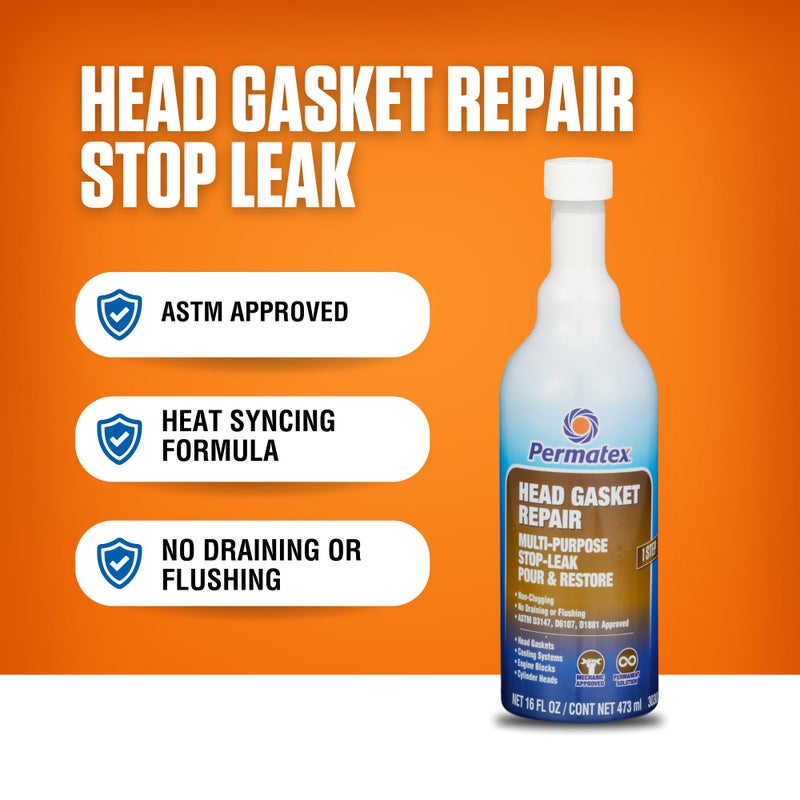 Permatex 30300 Head Gasket Repair - Multi-Purpose Stop-Leak, 16 fl. Oz, Seals Head Gaskets While Preventing Future Leaks - Image 2