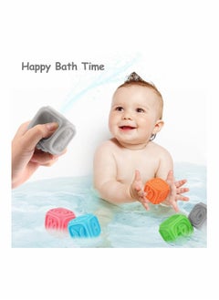 Y&D Baby Soft Blocks, Educational Stacking Teething Chew Toys for Toddlers, Shower with Numbers, Shapes, Animals, Letters and Textures  - Image 2