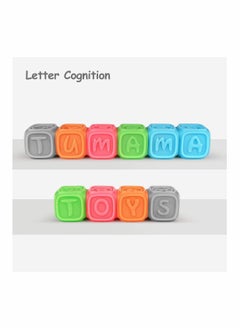 Y&D Baby Soft Blocks, Educational Stacking Teething Chew Toys for Toddlers, Shower with Numbers, Shapes, Animals, Letters and Textures  - Image 3