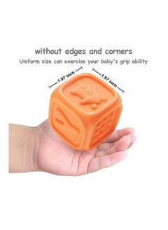 Y&D Baby Soft Blocks, Educational Stacking Teething Chew Toys for Toddlers, Shower with Numbers, Shapes, Animals, Letters and Textures  - Image 5