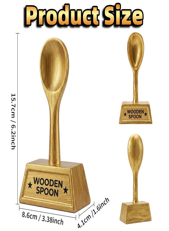 Freetoes 6 Inch Cook Off Trophy Wooden Spoon Award - Funny Cookie Trophy for Bake-Off,Last Place,Game Night,Chili & Salsa Competitions - Image 2