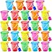 Arrowbash 24 Set 75 Inch Sand Buckets and Shovels for Kids Plastic Beach Pail Sand Shovel Bulk Toys for Summer Beach Party Accessories Bright Color - Image 4