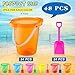 Arrowbash 24 Set 75 Inch Sand Buckets and Shovels for Kids Plastic Beach Pail Sand Shovel Bulk Toys for Summer Beach Party Accessories Bright Color - Image 2