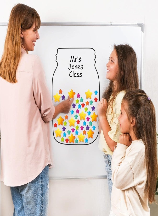 Simply Magic 100+5 Magnetic Reward Super Stars - Star Jar Reward System for Kids, Behavior Management Classroom Tools, Magnetic Stars, Magnetic Reward Jar for Classroom Board, Classroom Reward Jar - - Image 2