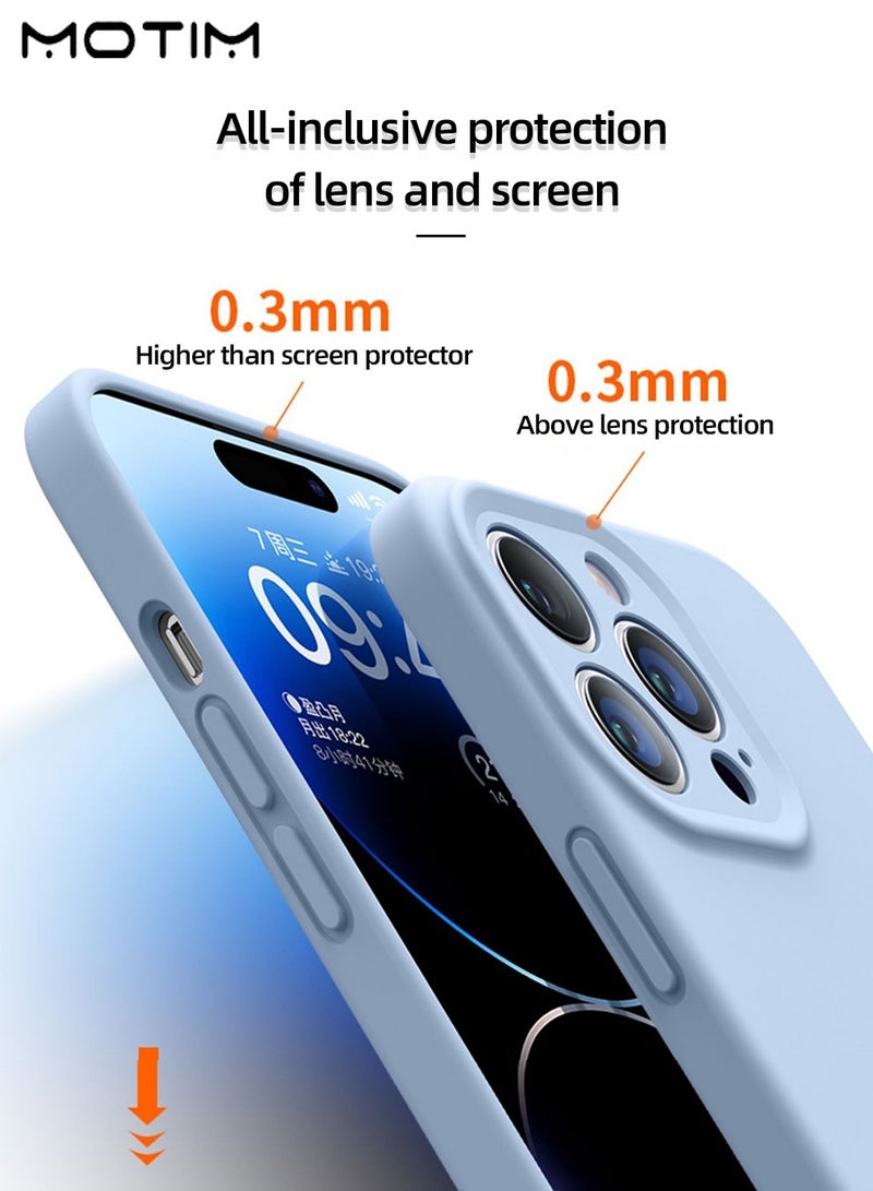 Liquid Silicone Case Cover for Liquid Silicone Case Cover for iPhone 16 Pro/16 Pro Max, Camera Protection, Silky-Soft Touch Full-Body Protective Phone Case, Shockproof Cover, Comfortable Hold Touch Feeling and Anti-fingerprint
