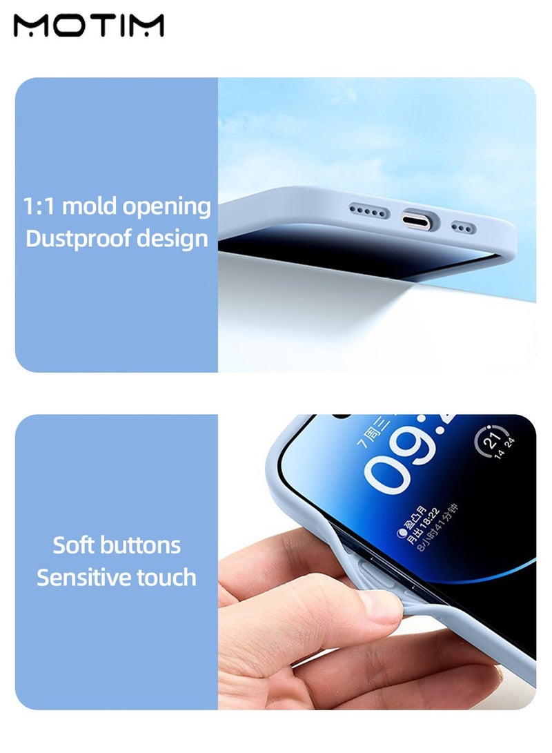 Liquid Silicone Case Cover for Liquid Silicone Case Cover for iPhone 16 Pro/16 Pro Max, Camera Protection, Silky-Soft Touch Full-Body Protective Phone Case, Shockproof Cover, Comfortable Hold Touch Feeling and Anti-fingerprint