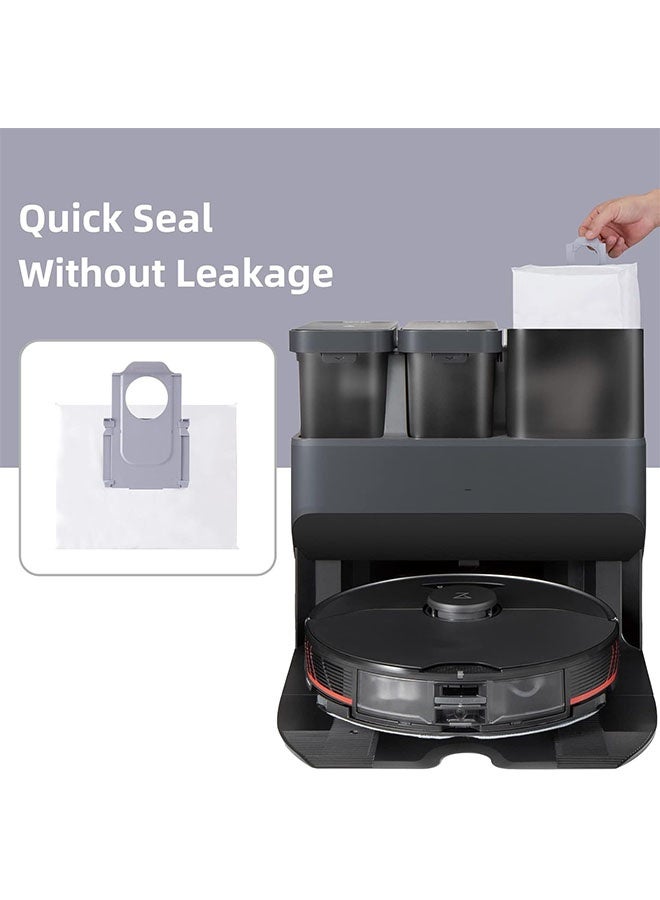 الضفدع الحقيقي مجموعة من 8 قطع من أكياس الغبار البديلة لـ Roborock S8+/ S8 Pro Ultra/ S7 MaxV Ultra/ S7 Pro Ultra/ Q7+/ Q7 Max+/ Q8 Max+/ Q5 Pro+/ Q5+، مجموعة ملحقات أكياس قابلة للاستخدام مرة واحدة بسعة كبيرة 3 لتر - Image 3