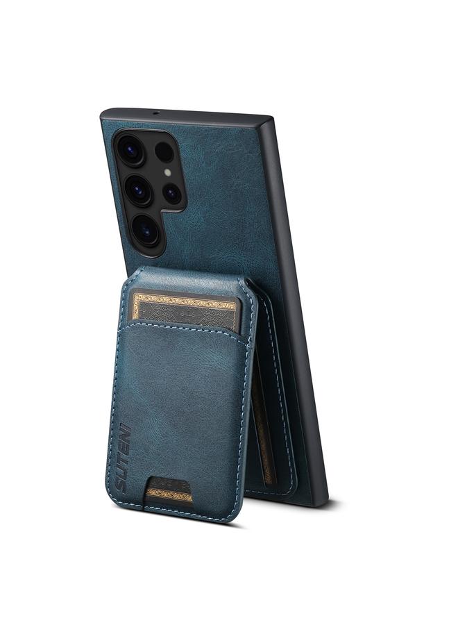 Suteni Case For Samsung Galaxy S22 Ultra 5G H02 Leather Wallet Stand Back Phone Case - Image 3