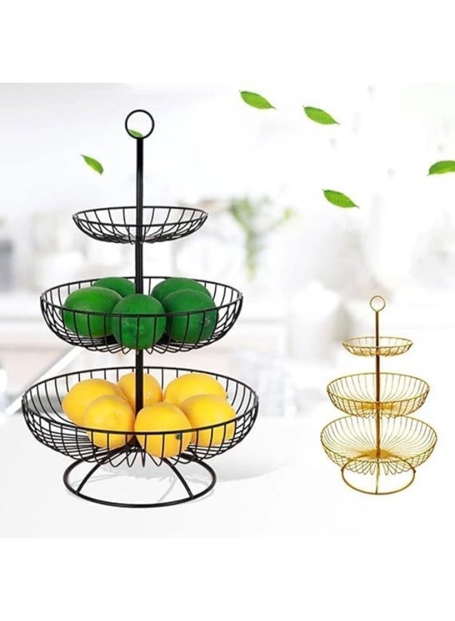 BS حامل سلة الفواكه الفولاذي الحديث 3 طبقات من B&S - Image 5