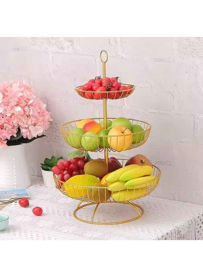 BS حامل سلة الفواكه الفولاذي الحديث 3 طبقات من B&S - Image 1