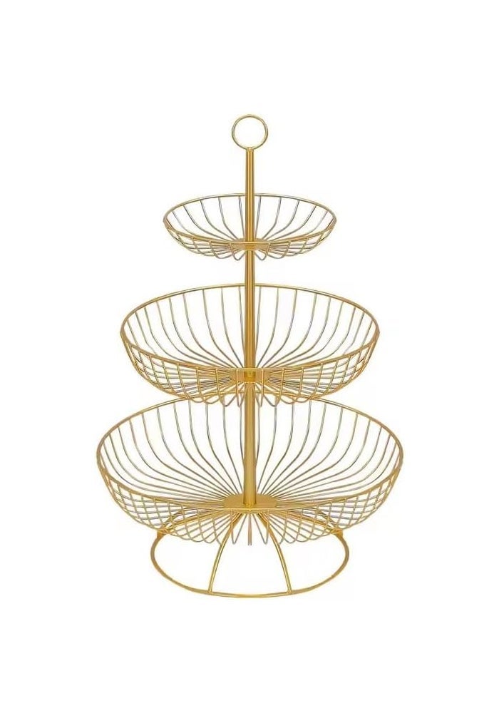 BS حامل سلة الفواكه الفولاذي الحديث 3 طبقات من B&S - Image 3