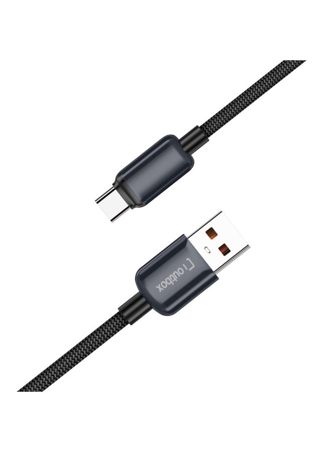 Outbox USB-A to Type-C Braided Fast Charging Cable — 2.4A, 1.2m, Black - Image 1