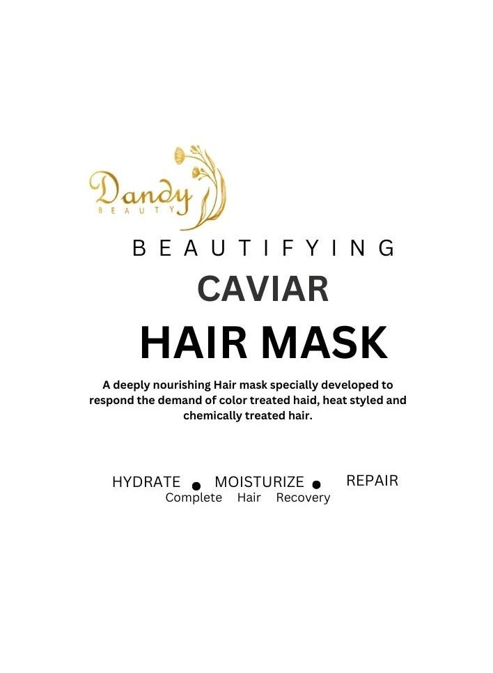 Dandy Beauty Hair Mask CAVIAR 1000g Deep Conditioning and Repair Treatment for Smooth, Hydrated Hair, Complete hair recovery - Image 2