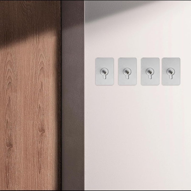 10 قطعة من الخطافات الجدارية غير المرئية ملصقات براغي غير علامة للأسطح الملساء المسطحة - Image 4