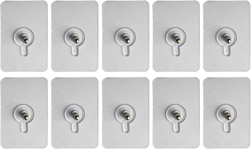 10 قطعة من الخطافات الجدارية غير المرئية ملصقات براغي غير علامة للأسطح الملساء المسطحة - Image 2