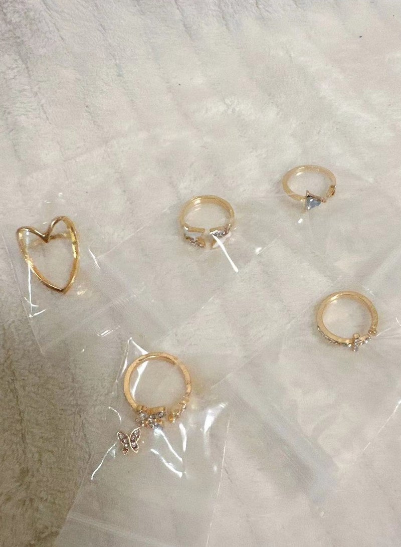 SYNSYB Stackable Rings Set for Women, Open Stacking Knuckle Ring, Adjustable Chunky Signet Rings for Gift with Luxury gift package - Image 5