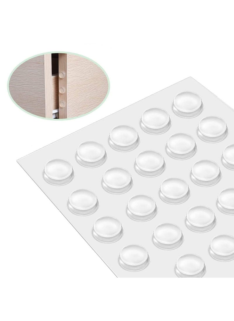 S SINDHIA S SINDHIASelf Adhesive Door Stopper Rubber Damper Buffer Cabinet Bumpers Silicone Furniture Pads Cushion Protective Pads Pack of 24  - Image 1