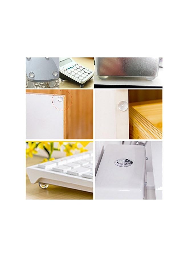 Delaman Furniture Pads - Delaman -Clear Self-Adhesive Door Bumpers Pads Sound -Dampening Transparent Rubber Feet- Cabinet Buffer Pads for office or home( 100 Pcs ）  - Image 2
