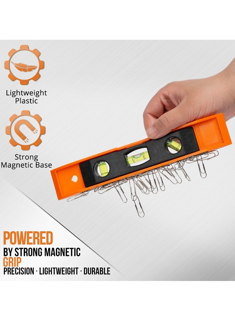 KSEIBI Magnetic Torpedo Spirit Level with Three Levels Pm, Abs, designed for Decoration, Home Furnishings, Cabinet Installation, Wood Jobs and Any Simple Leveling Jobs, 3 Different Bubbles for Leveling Level - Image 3
