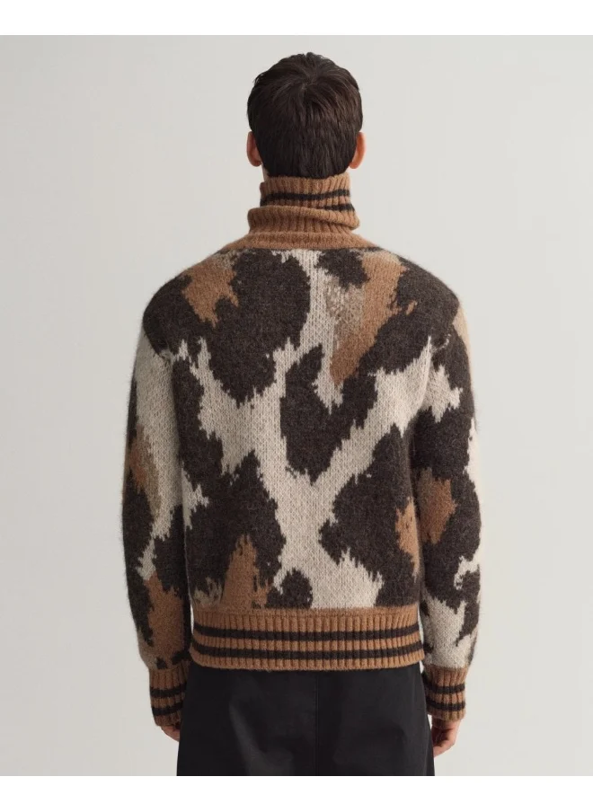 غانت Gant Leopard Rollneck Sweater