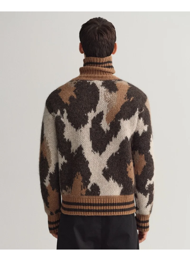 غانت Gant Leopard Rollneck Sweater