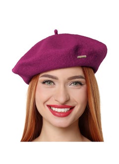 Classic Wool Berets For Womenstylish French Beret Hats For Women Girls Ladysolid Color Painters Hat With Specially Designed Small Golden Label