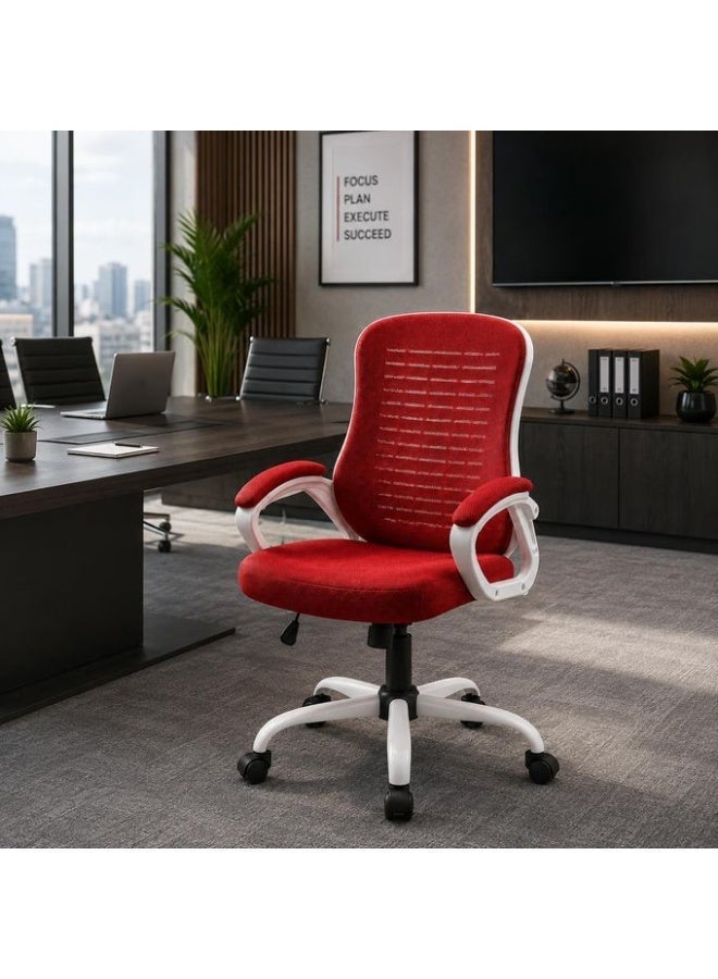 راما أوفيس فرنيتشر كرسي مكتب شبكي RAMA® B909 – أحمر وأبيض - Image 2