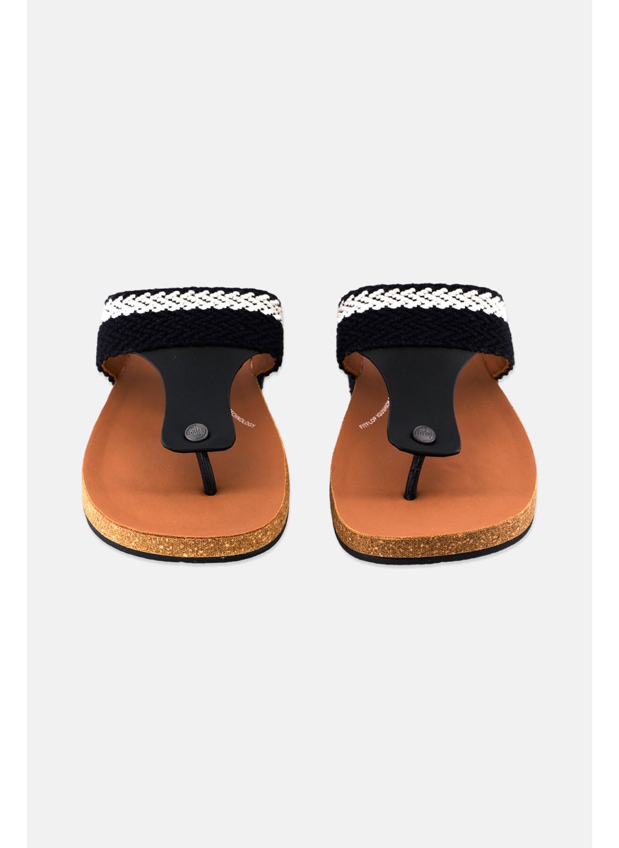 FitFlop Men Stripe Webbing Slip On Sandals, Brown  - Image 4