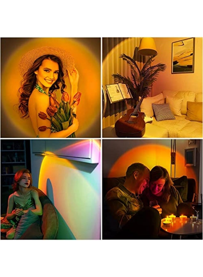 Redare Smart Sunset Lamp,Sunset Lamp projector 360 Degree Rotation,APP and Remote Control Multicolor Changing LED Sunset Lights,Upgraded Sunlight Lamp Synchronized with Music, Holidays Gift for Women  - Image 2