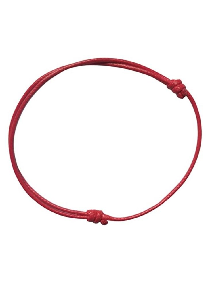 Wristband Rope Bangle Bracelet Red 2mm  - Image 1