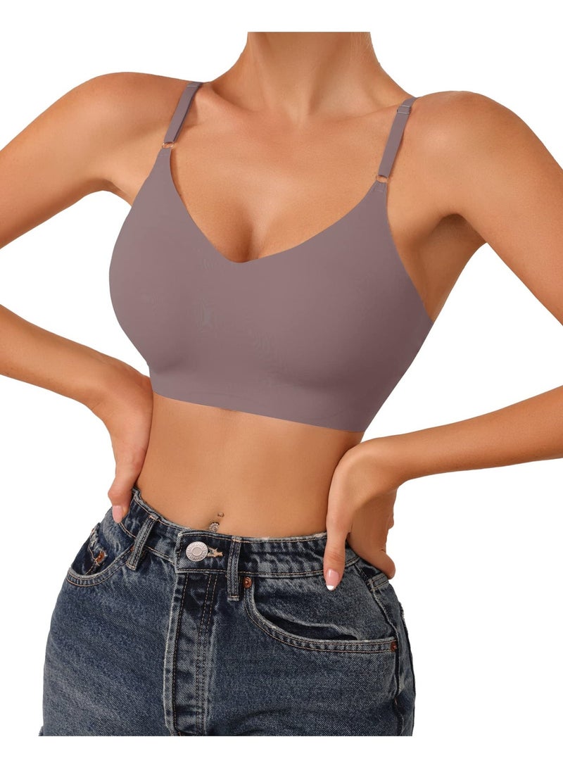 حمالة صدر نوم نسائية لاسلكية بتصميم سلس وظهر متقاطع ووسادات قابلة للإزالة - Image 4